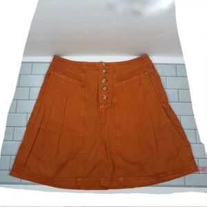 Anthropologie Briony button front skirt size 12